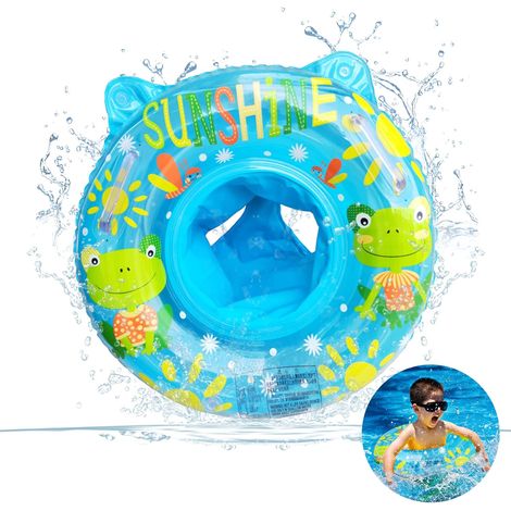 Bouée bébé, siège de natation enfant avec motif dessin animé, bouée bébé pour enfants de 6 mois à 3 ans, aide à la natation pour bébé (1/5)