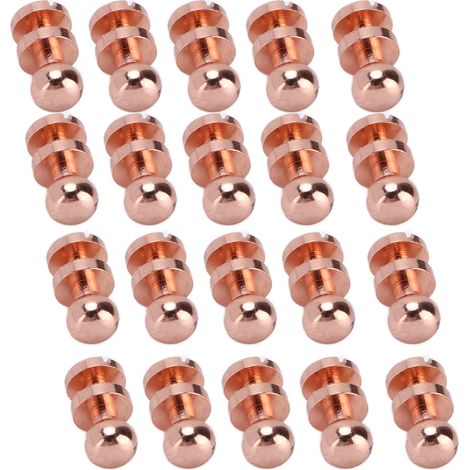 Attaches-tétines en or rose, forme tête de moine, accessoires de maroquinerie, vis, rivets, ornements, 20 lots/sachet, LST8X7mm (1/5)