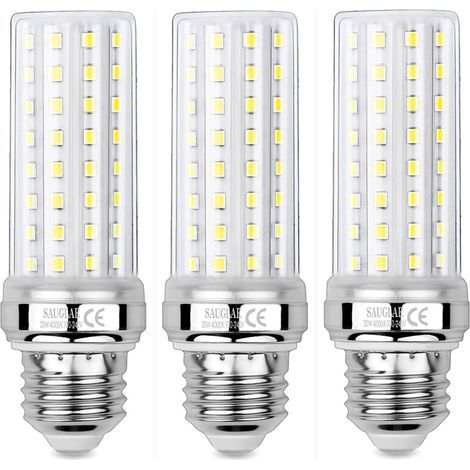 Ampoules de Maïs LED 20W, Équivalent 150W Ampoule Incandescente, 2300LM, 4000K Blanc Neutre, Ampoules à E27 Vis Edison, 3 Pièces (1/5)