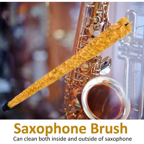 Chiffonnette de nettoyage et entretien pour saxophone alto flexible, brosse de soin, accessoire de maintenance, kit de nettoyage pour instrument à vent, chiffon doux, 1 pièce (1/5)