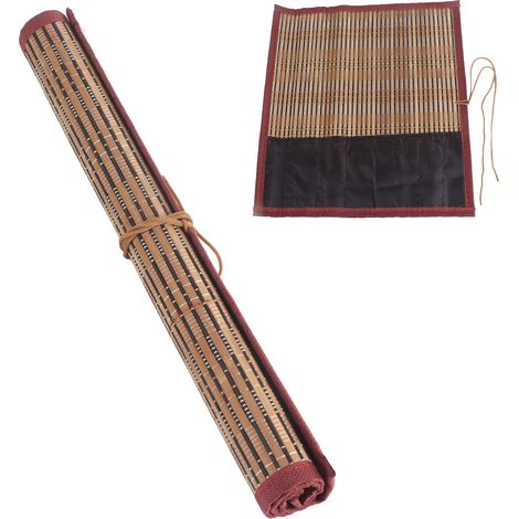 Pinceau Peinture Rouleau Bambou Trousse Calligraphie Sac à Rideaux Fournitures Artistiques Lot (1/5)