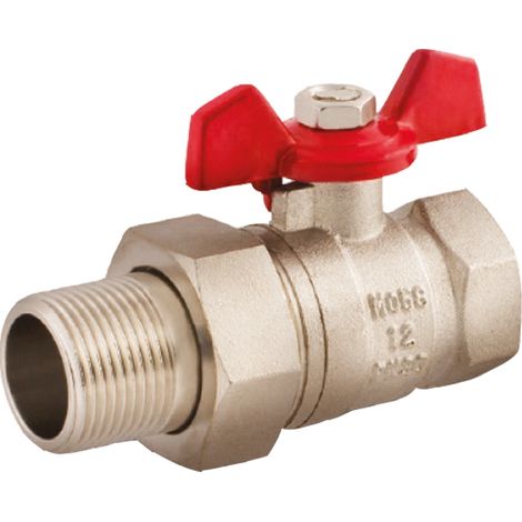 IDMAR Wasser-Kugelhahn 3/4" (DN20) mit Gewindeanschluss und Absperrklappe