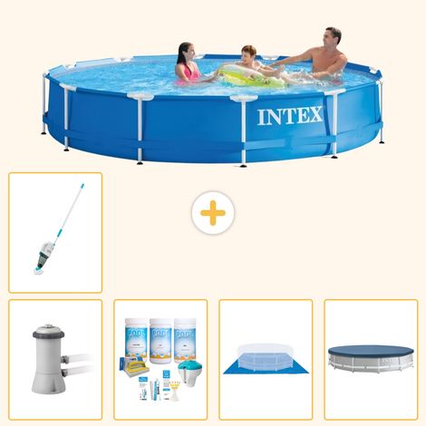 Intex Piscine Tubulaire Ronde - 366x76 cm - 6-pièces S21178 (1/3)