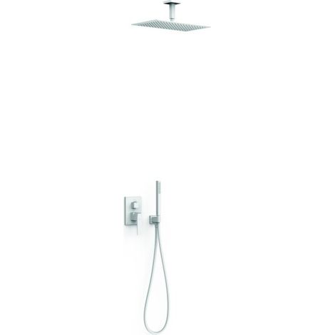 Kit mitigeur encastré 2 voies Rapid‑box pour douche Slim Blanc mat - TRES 20238003BM