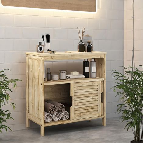Meuble de salle de bain madeira 60 x 30 x 60 cm (1/5)