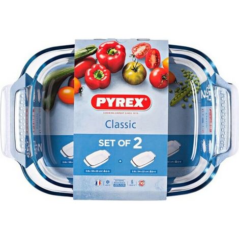 Pyrex - Set de 2 plats 35x23 cm et 39x25 cm (1/2)