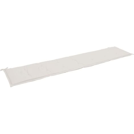 Cuscino per panca da giardino Crema 200 x 50 x 3 cm DEC021737