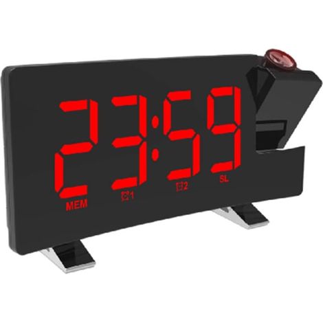 Horloge murale de projection, radio-réveil projecteur numérique