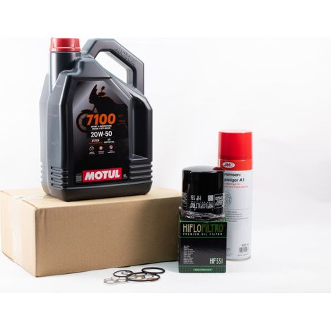 Kit Entretien Vidange Standard pour MOTO GUZZI V10 1000 de 1996 à 2002 - MOTUL 7100 20W50 4L