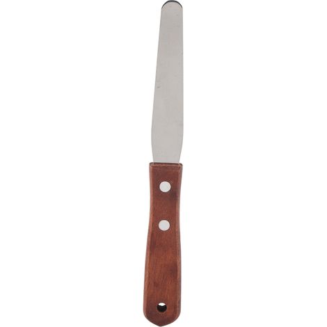 Spatule à cire en métal avec manche en bois, couteau mélangeur et applicateur pour épilation (1/5)