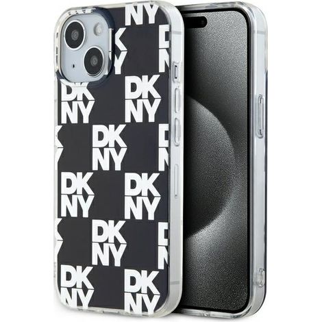 Dkny IML Checkered Mono Pattern - Hülle für iPhone 15 Plus / 14 Plus (Schwarz) (1/5)