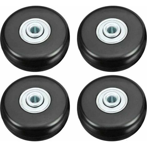 Kofferrolle, Hochleistungs-Kofferreparaturrolle, 50 mm, Gummidämpfer, universelles Schwenkrad, Ersatzrolle, 4 Stück für Koffer/Gepäck/Rucksack (1/4)