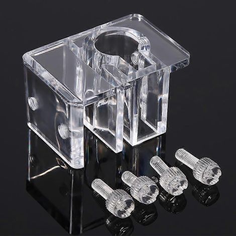 Nuevo soporte de acrílico para filtro de pecera, fijación de tubo de entrada y salida, abrazadera para manguera de agua
