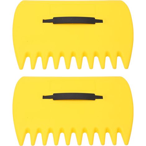 2 Paires de Griffes Râteau à Feuilles Dentelées pour Ramasser les Brindilles Mortes et Feuilles d'Automne - Outil de Jardinage Extérieur (1/5)