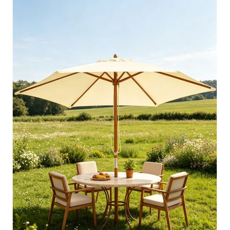 Parasol de terrasse au design fonctionnel, parasol de marché, parasol d'extérieur (1 parasol seulement, pied de parasol non inclus) (1/5)