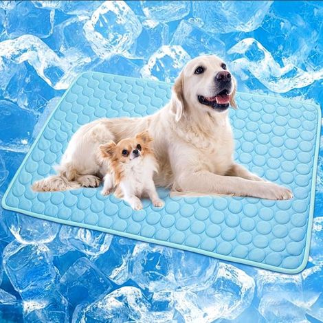Kühlmatte für Hunde Selbstkühlende Matte für Haustiere Waschbare Kühlmatte aus Eisseide für Hunde und Katzen Zwinger Transportboxen und Körbe 150 150 (1/5)