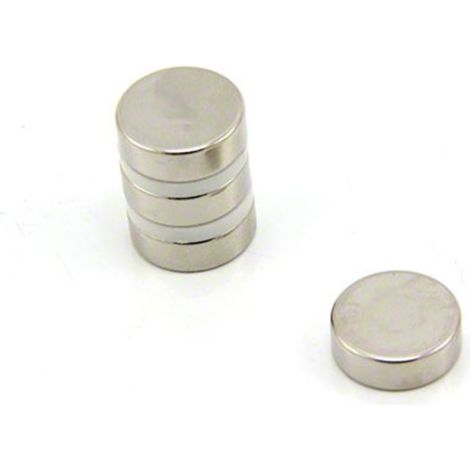 Magnete Neodimio N52 Ultra Ad Alte Prestazioni Per Fai -Da -Te, Hobby, Ufficio E Casa - 15mm Dia x 5mm Di Spessore - 6kg Di Tiro - Pacco Di 4