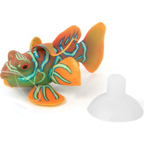 Aquarium Aquarium sûr Silicone lumineux Simulation grenouille paysage décoration vert orange (1/5)