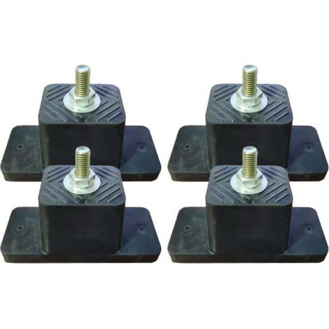 Amortisseurs de climatiseur - Supports de montage pour condenseurs de climatiseurs mini-split extérieurs, 4 pièces - Hauteur 5,5 cm (1/4)