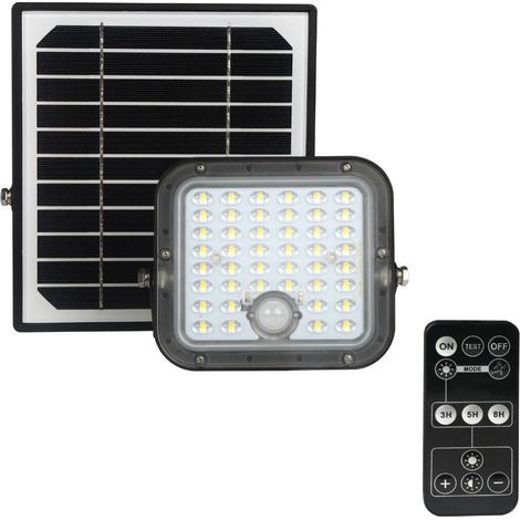 Proyector LED Solar 10W 4000K con Sensor Crepuscular y de Movimiento IP65 (1/3)