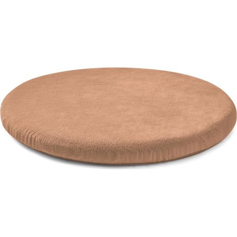Coussin de chaise rond en mousse à mémoire de forme, assise circulaire pour tabouret de bar, housse amovible antidérapante avec dos caoutchouc, coussin de siège cuisine salle à manger, 38 cm, couleur (1/5)