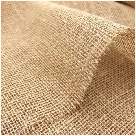 Toile De Jute, Chemin De Table Toile De Jute Pour L'artisanat, Décoration De Mariage, Noël Décoration, Emballage Cadeau,1.58m De Largeur (Size:1.58mx1m) Marron Naturel (1/4)