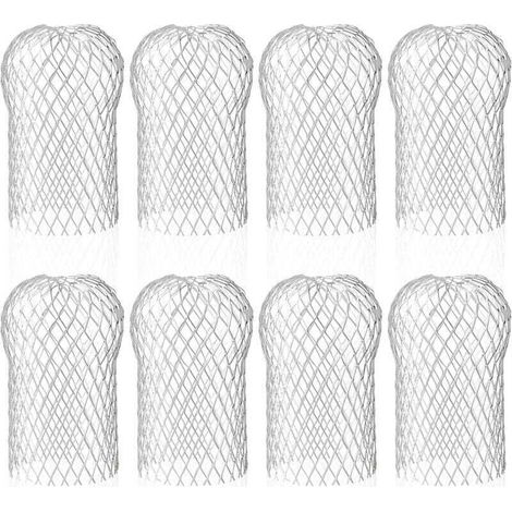 Set mit 8 Aluminium-Dachrinnenabdeckungen, flexible und langlebige Filter für Dachrinnen und Fallrohre zur Verhinderung von Laubansammlungen - Crezuo