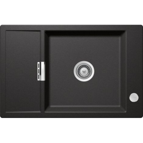 Évier de cuisine Cristadur Mono - 780 x 510 x 195 mm - sous-meuble 60 cm - Coloris Stone - Schock (1/4)