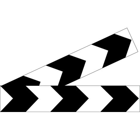 Lot 2 bandes 52mm x 1m - Chevrons Noir - 4641140