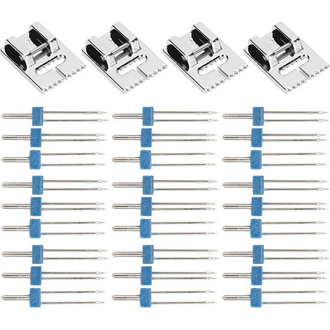 Accessoires pour machine à coudre : 18 aiguilles doubles + 4 pieds-de-biche (1/5)