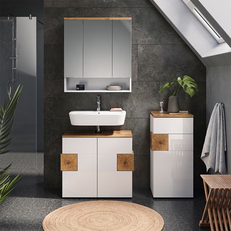Mobiletto bagno Eden, Bianco, 40 x 84 cm, Vicco (1/5)