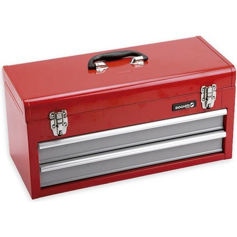 Werkzeugkoffer, metallic, 1 Tablett + 2 Schubladen (510 x 218 x 250 mm)  DOGHER 026-003
