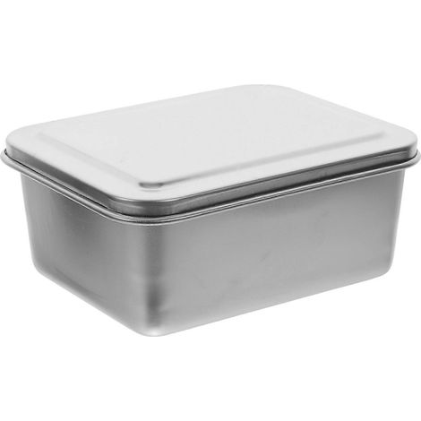 1 moule à tiramisu en acier inoxydable avec couvercle et boîte en acier inoxydable (1/5)