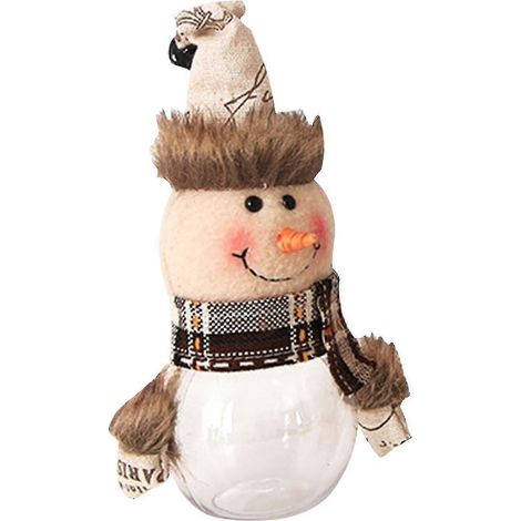 Décorations de Noël, petit bocal à bonbons transparent pour les personnes âgées et les enfants, boîte à bonbons de Noël (1/4)