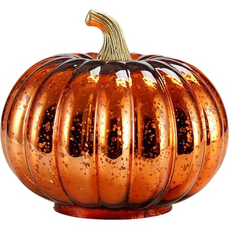 Lumières citrouilles veilleuse LED verre décoration automne Halloween lampe bureau (1/5)