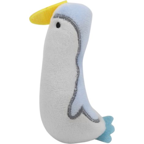 Plüsch-Kauspielzeug in Tierform für Kätzchen, gefüllt mit Katzenminze, blau-weißes Beißspielzeug, Pinguin (1/5)