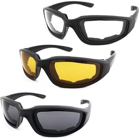 Lunettes de moto, lunettes de jardinage, lunettes rembourrées, protection UV, anti-poussière, lunettes de soleil de moto coupe-vent (1/4)