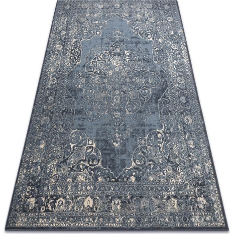 Tappeto in lana NAIN Rosone vintage 7599/50911 blu scuro / beige blue 240x340 cm