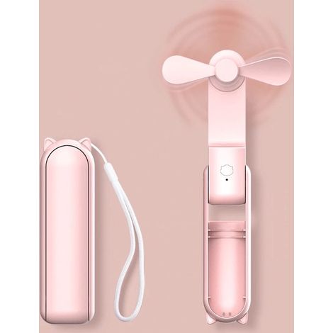 Ventilatore portatile，3,5 x 3,7 x 11,9 cm，Ventilatore portatile pieghevole，Ricaricabile tramite USB，Autonomia della batteria di 3-6 ore (1/5)