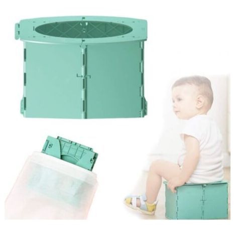 vert, Pot Pliant Voyage Portable Pot Voiture Pliable Enfant Toilettes Pliantes pour Enfants Déplacement Enfants Pot Extérieur Siège Toilette Garçons s Toilettes Voiture Pliable Bébé (1/5)