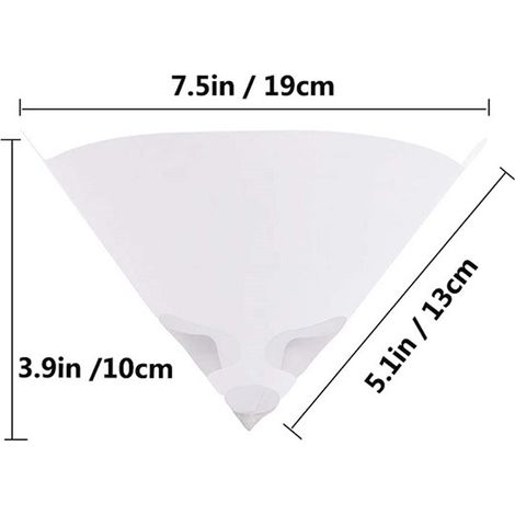 Entonnoir en papier pour mélange de peinture, filtre auto, jeu de 150 entonnoirs jetables bleus + 1 entonnoir silicone réutilisable, grand format, usage professionnel (1/5)