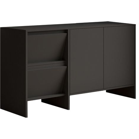 Holzanrichte "Laris 130" - 130 x 44 x 82 cm - Anthrazitgrau