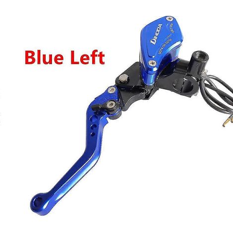 1 pièce, levier d'embrayage hydraulique de guidon 22 mm (7/8") pour moto, maître-cylindre de frein/embrayage pour Yamaha, Kawasaki, Suzuki, Honda - Bleu gauche