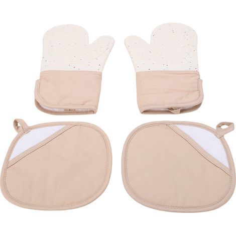 HEEPDD Ensembles de Supports de de Four/de Four à -Ondes, de Cuisine en Silicone Lavables à Haute Résistance à la Chaleur 500 °F avec 3 Couches de Matériaux et Maniques Antidérapantes pour la. (1/5)