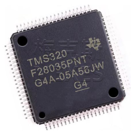 TMS320F28035PNT and TMS320F28062PNT chips, electronic components and electronic parts (5 units each).