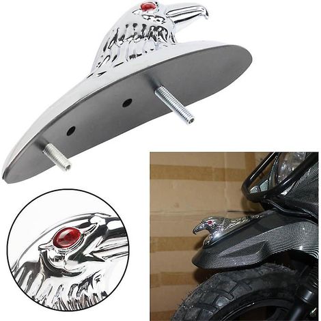 Ornement chromé tête d'aigle pour garde-boue de moto 4x4, cadres avant et supports de capot de voiture (1/5)