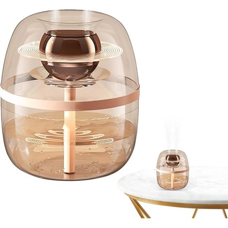 Quiet Bedroom Humidifier, Large Capacity Cool Mist Humidifier, Double Spray with 2l Tank, Silent Oil Diffuser, Travel Friendly Moisture Generator for Vehicles, 16cm (1/4)