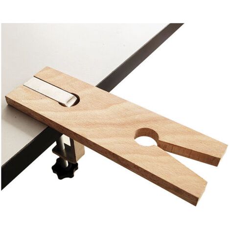 2 tapones de madera con clip para mesa de trabajo de orfebrería, mesa de trabajo manual sin perforaciones, mesa de orfebrería conveniente y extraíble, mesa de madera para molduras (19 cm x 8,5 cm)