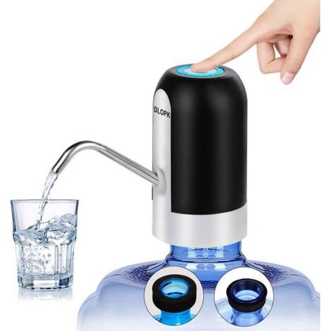 Distributeur D Eau Pour Bouteille - Pompe Electrique USB - Compatible Bouteille 5 Gallons - Portable - Noir (1/4)