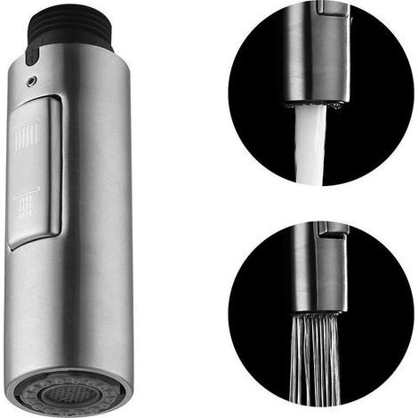 Pommeau de Douche Extractible Robinet de Cuisine Douche Extractible Remplacement douche évier cuisine SUS 304 acier inoxydable brossé (1/5)